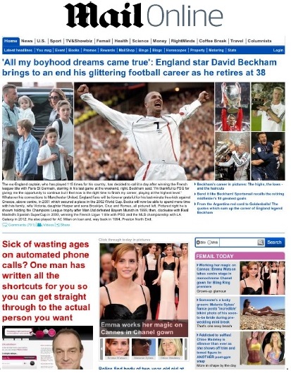 Daily Mail Front Cover